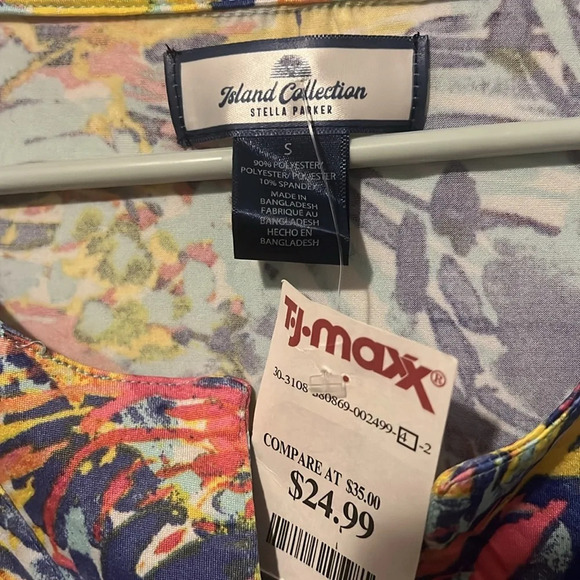 Island Collection Stella Parker size Small Tunic Dress perfect for beach! NWT - Picture 5 of 6